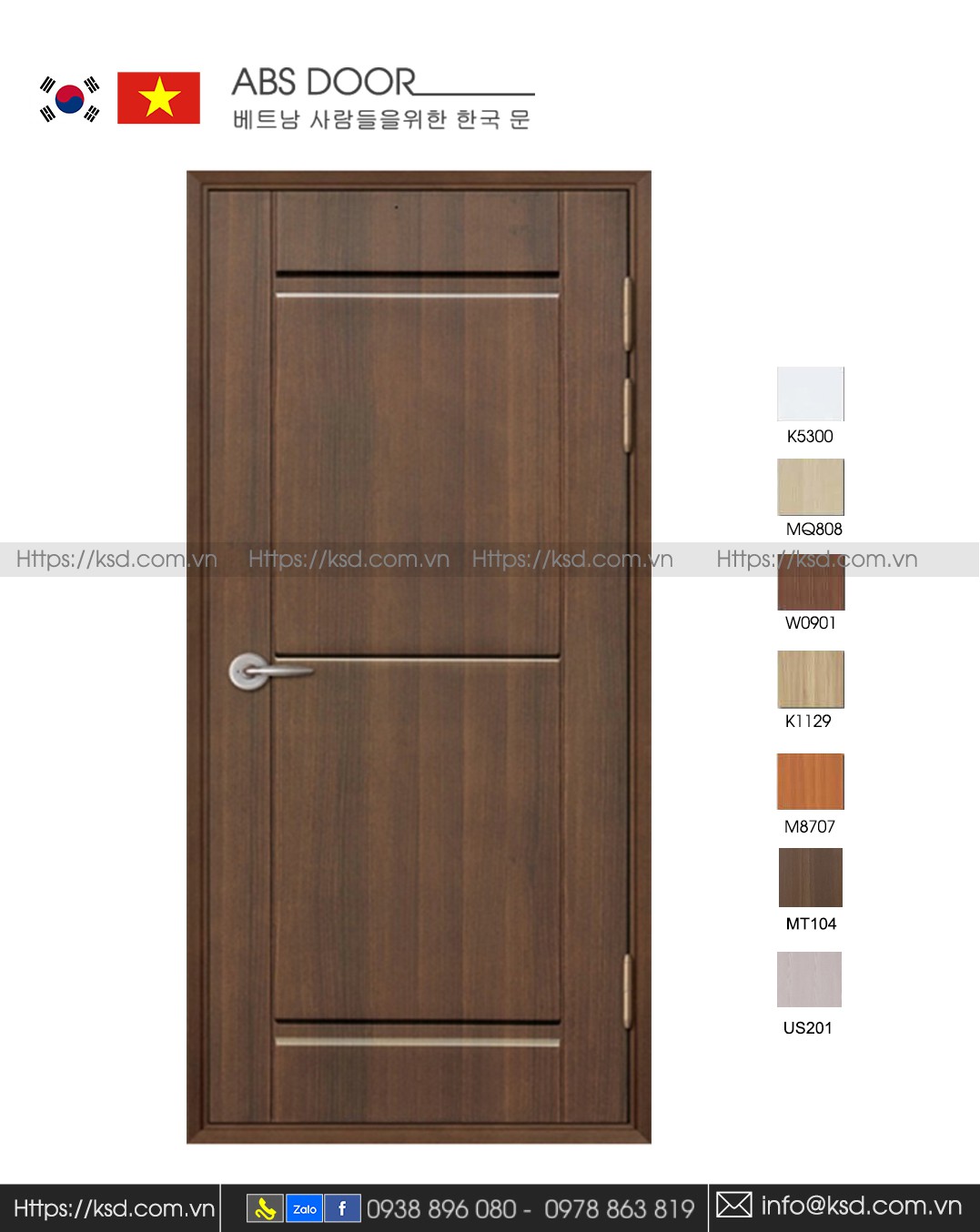 Cửa nhựa ABS Hàn Quốc KSD 113
